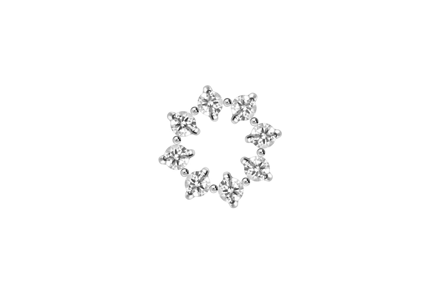 Chirurgenstahl Anhänger für Clicker KRISTALLKREIS von Piercingline